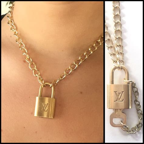 louis vuitton gold lock necklace|louis vuitton necklace price.